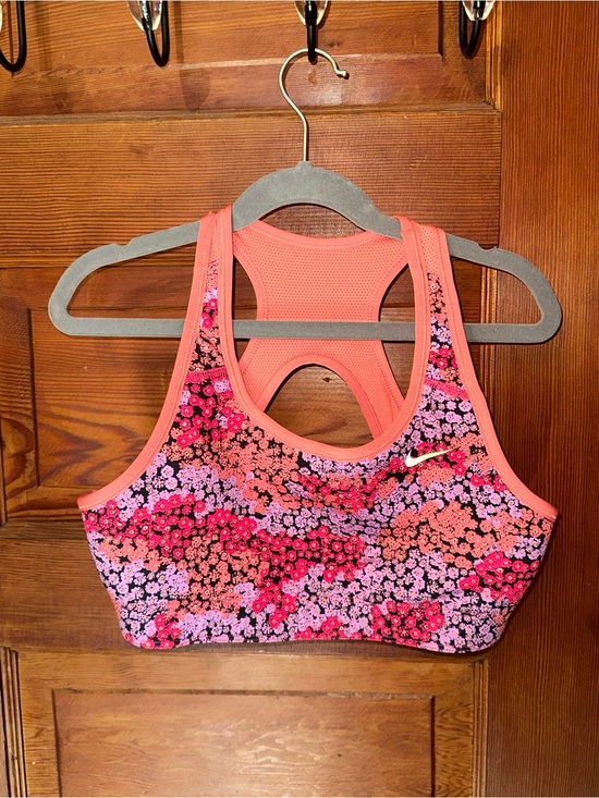 Nike Other - Nike Coral and Pink Floral Racerback Sports Bra